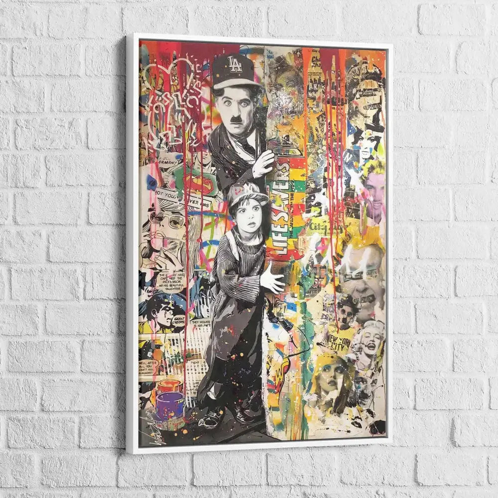 Tableau Charlie Chaplin et le Kid - Montableaudeco