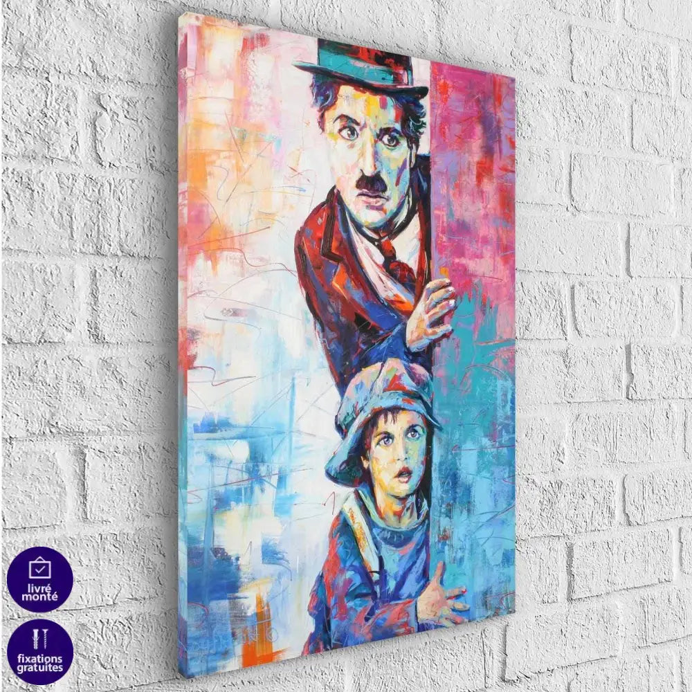 Tableau Charlie Chaplin et Le Kid - Montableaudeco