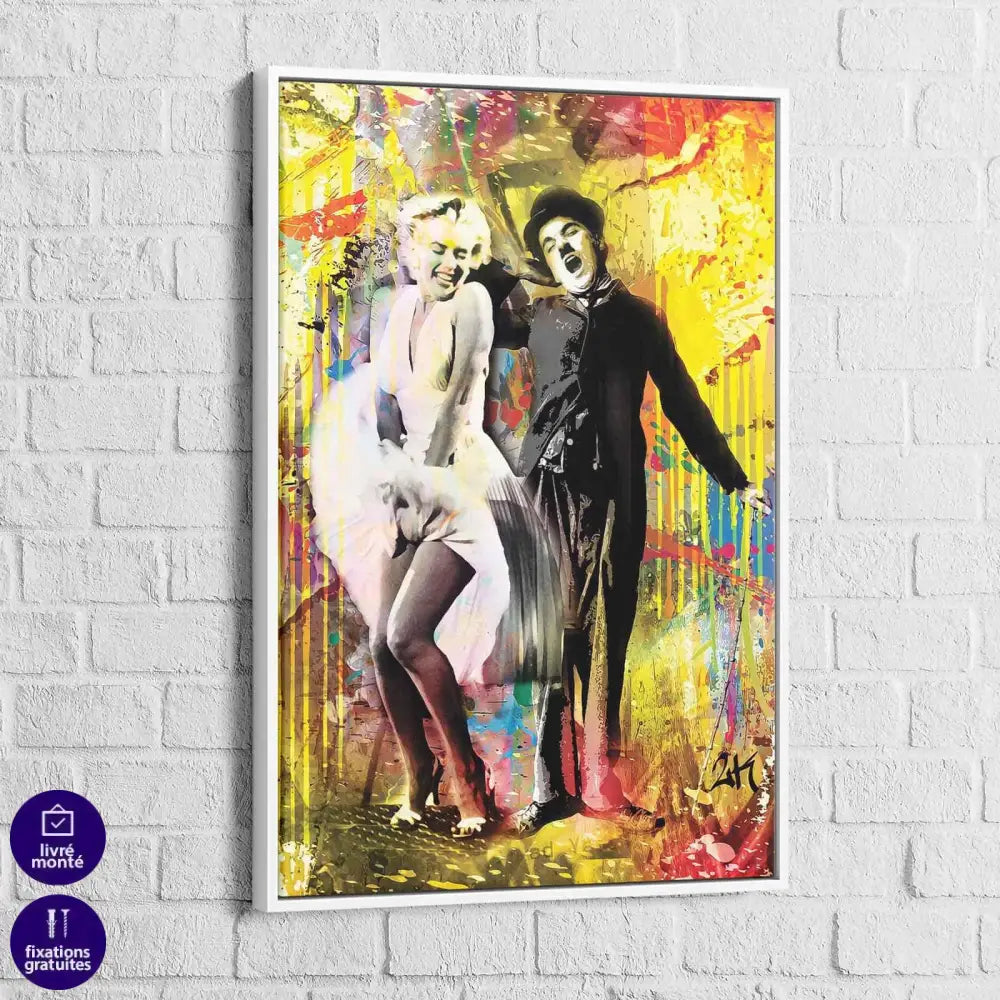 Tableau Charlie Chaplin & Marilyn Monroe - Montableaudeco