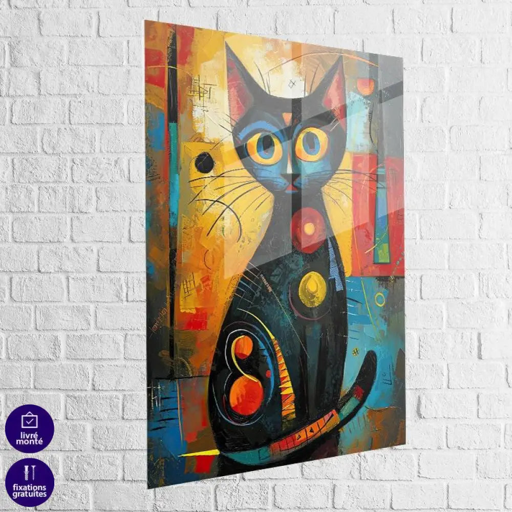 Tableau Chat Coloré - Montableaudeco