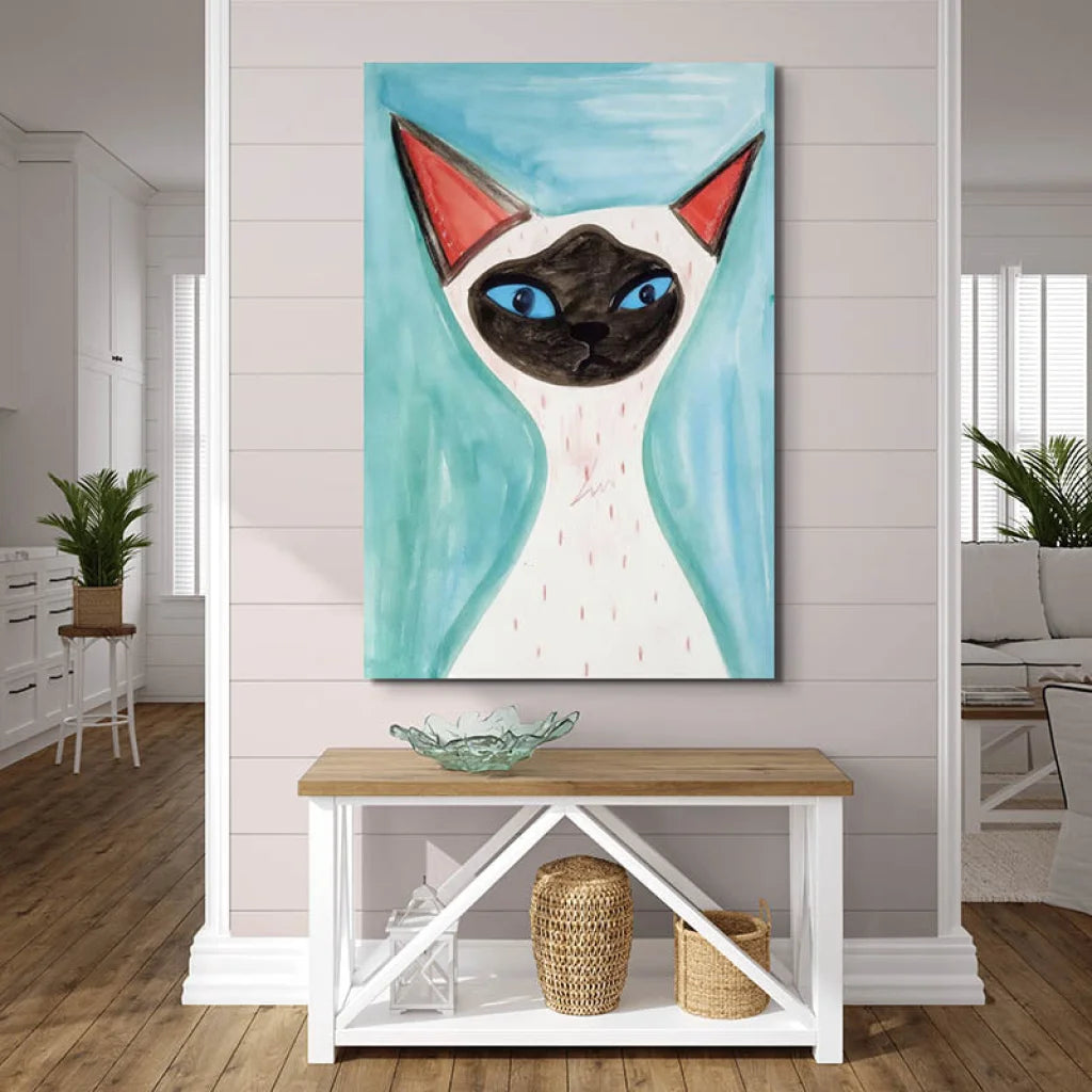 Tableau Chat Coloré Collection 7 Pièces 30x40cm / A / Toile tendue sur châssis Tableau Chat