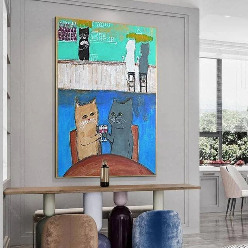 Tableau Chat Coloré Fun Collection 13 Pièces - Montableaudeco