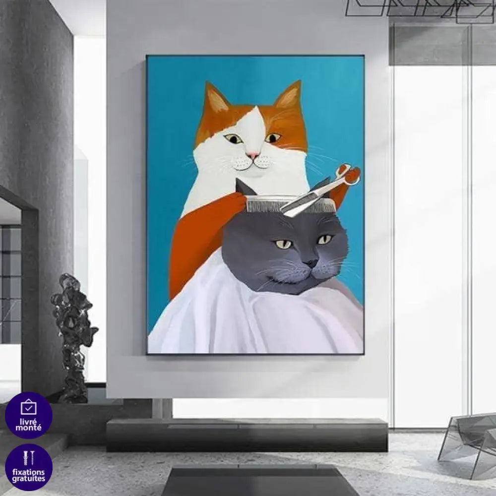 Tableau Chat Coloré Fun Collection 13 Pièces - Montableaudeco