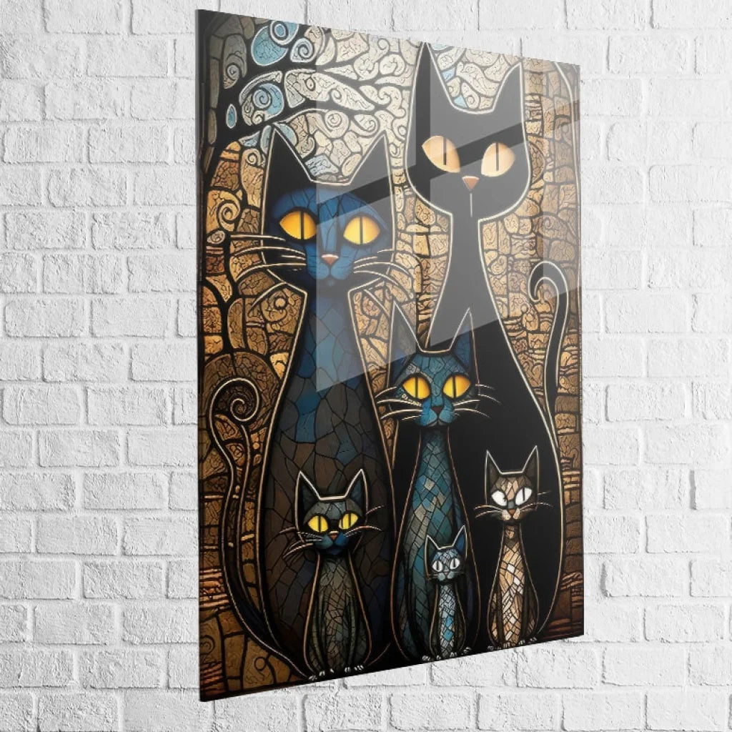 Décoration féline en tableau contemporain"