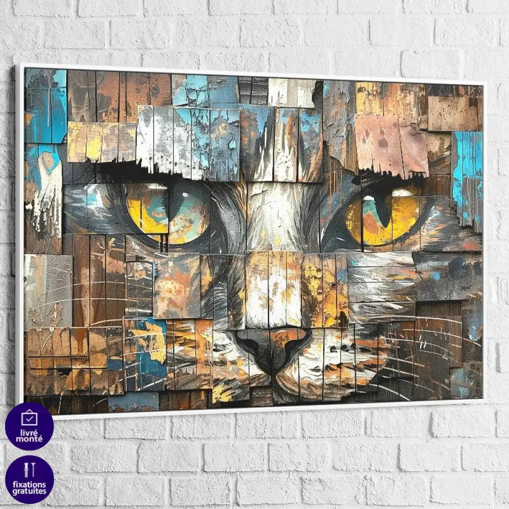 Tableau Chat Le Mur - Montableaudeco