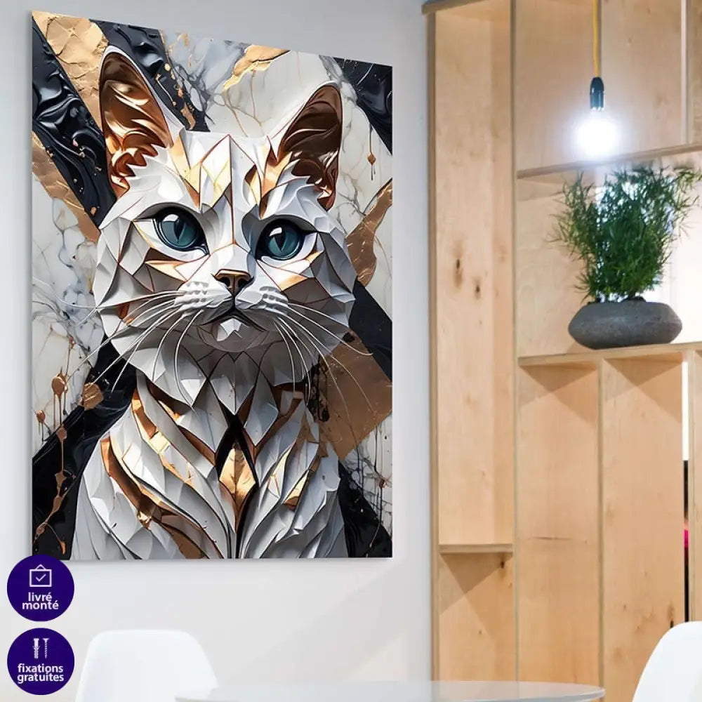 Tableau Chat Luxe et élégance féline