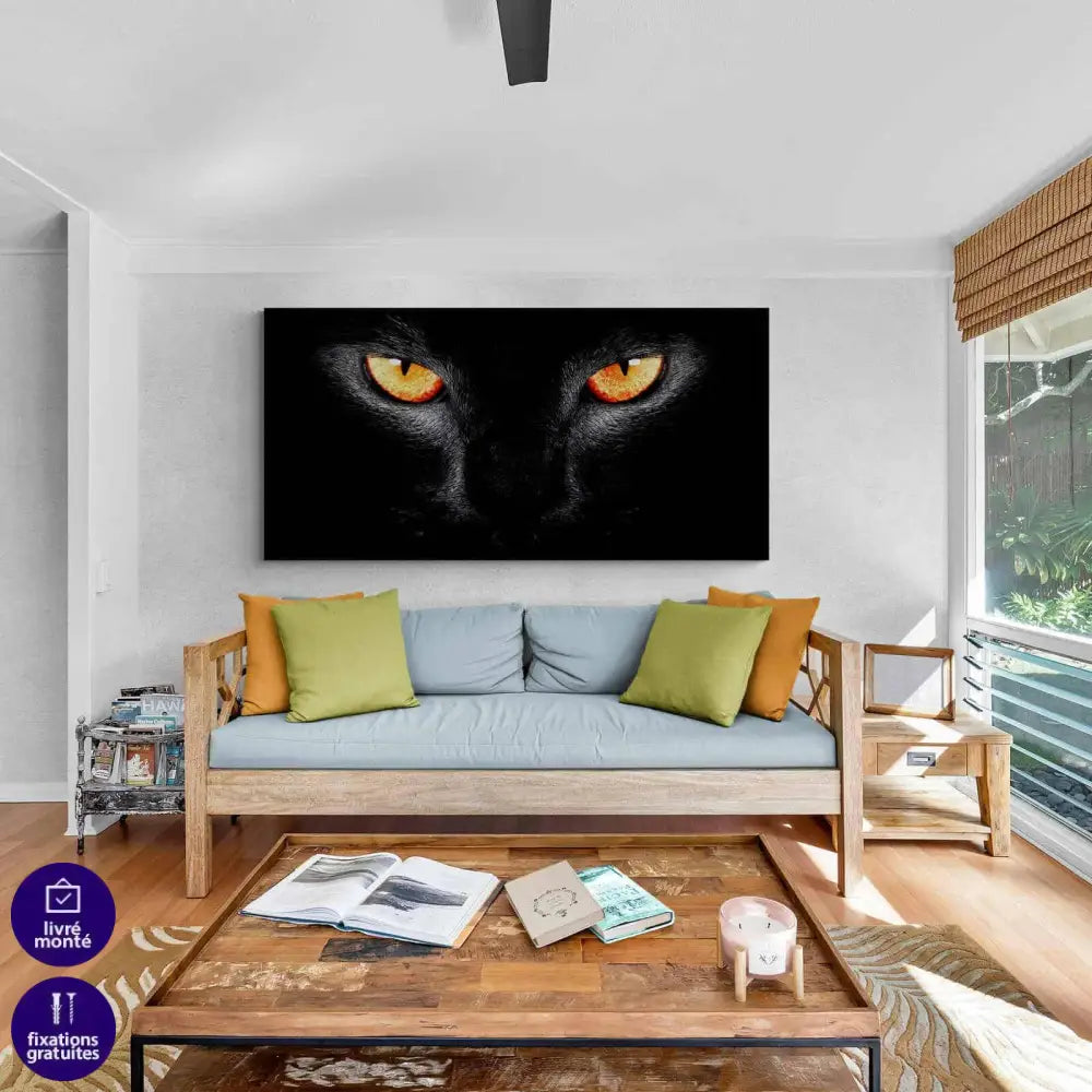 Tableau Chat Noir - Montableaudeco