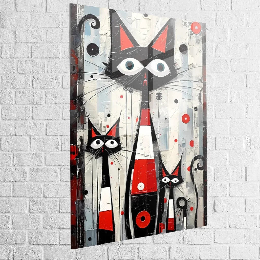 Tableau Chat Trilogie des Félins 40x60cm / Plexiglas / A Tableau Street Art