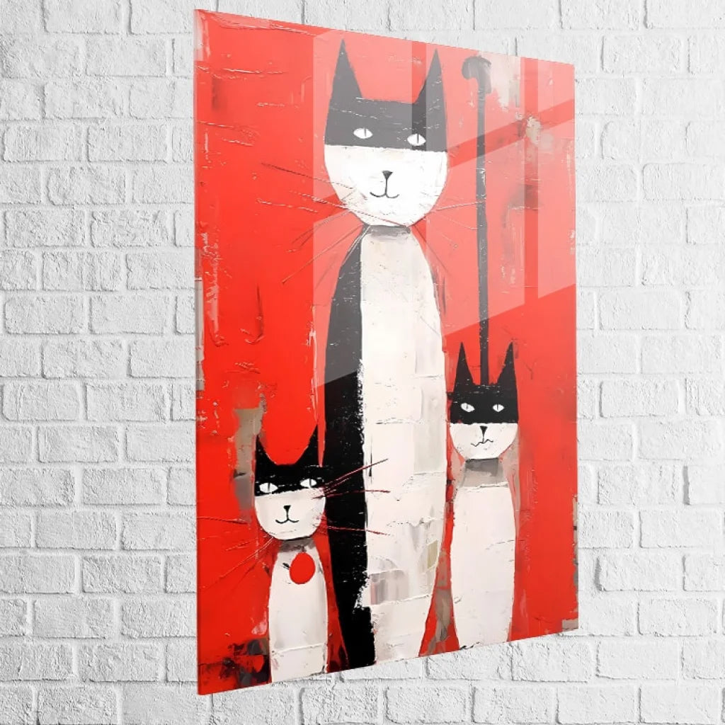Tableau Chat Trilogie des Félins 40x60cm / Plexiglas / C Tableau Street Art