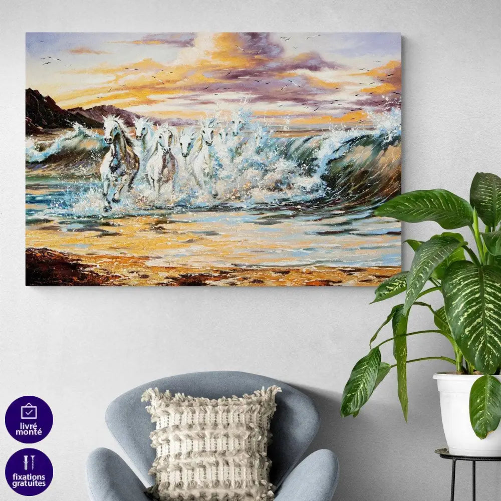 Tableau Cheval Blanc et la Mer - Montableaudeco
