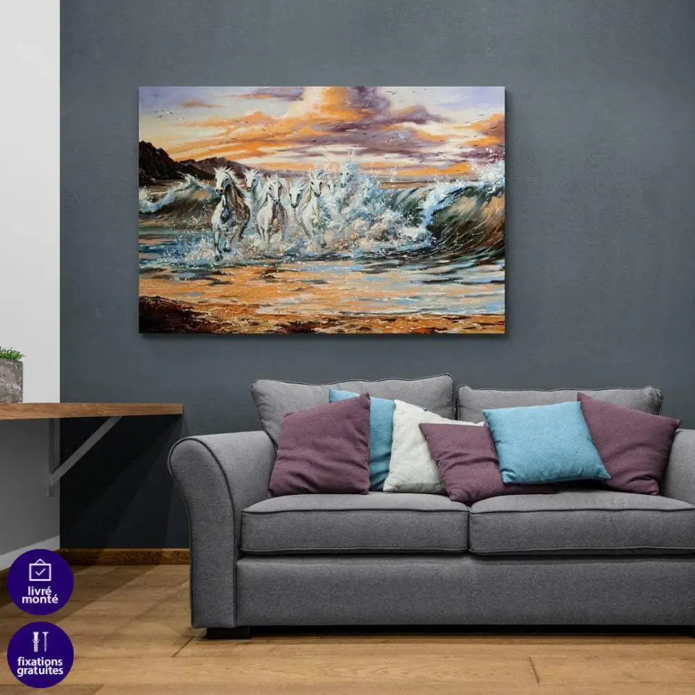 Tableau Cheval Blanc et la Mer - Montableaudeco