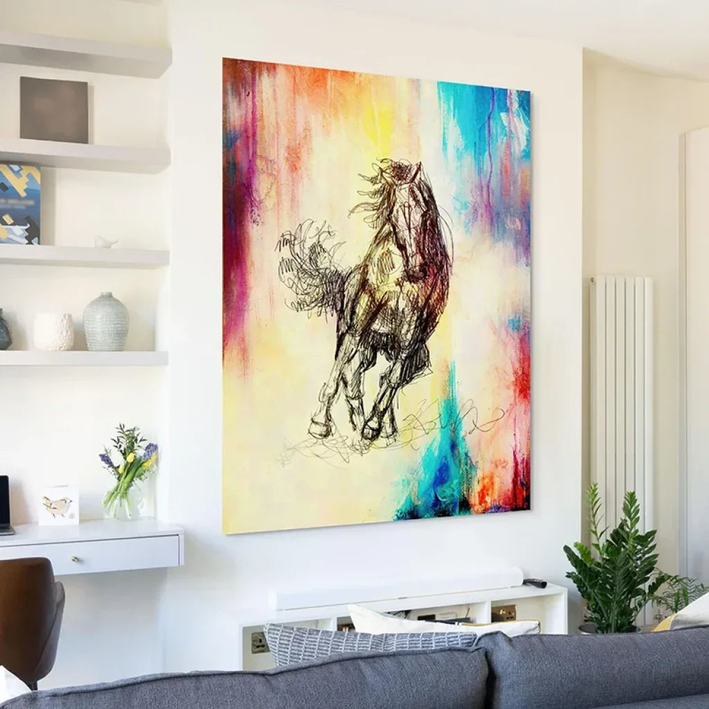 Tableau déco cheval symbole de liberté et puissance