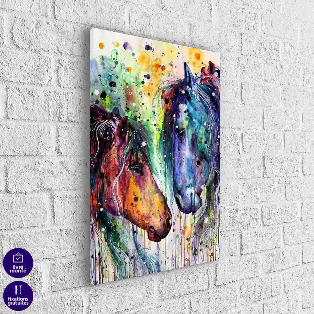 Tableau Cheval en Aquarelle - Montableaudeco