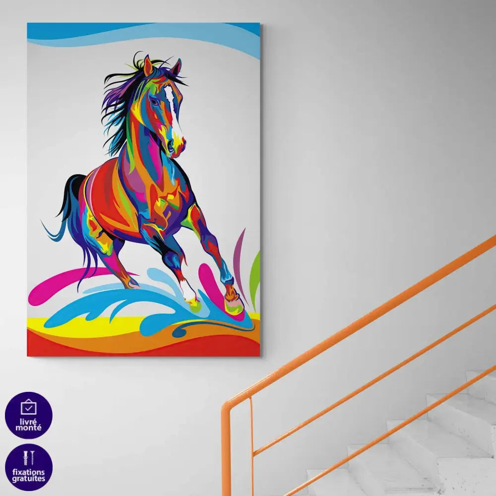 Tableau Cheval Pop Art - Montableaudeco