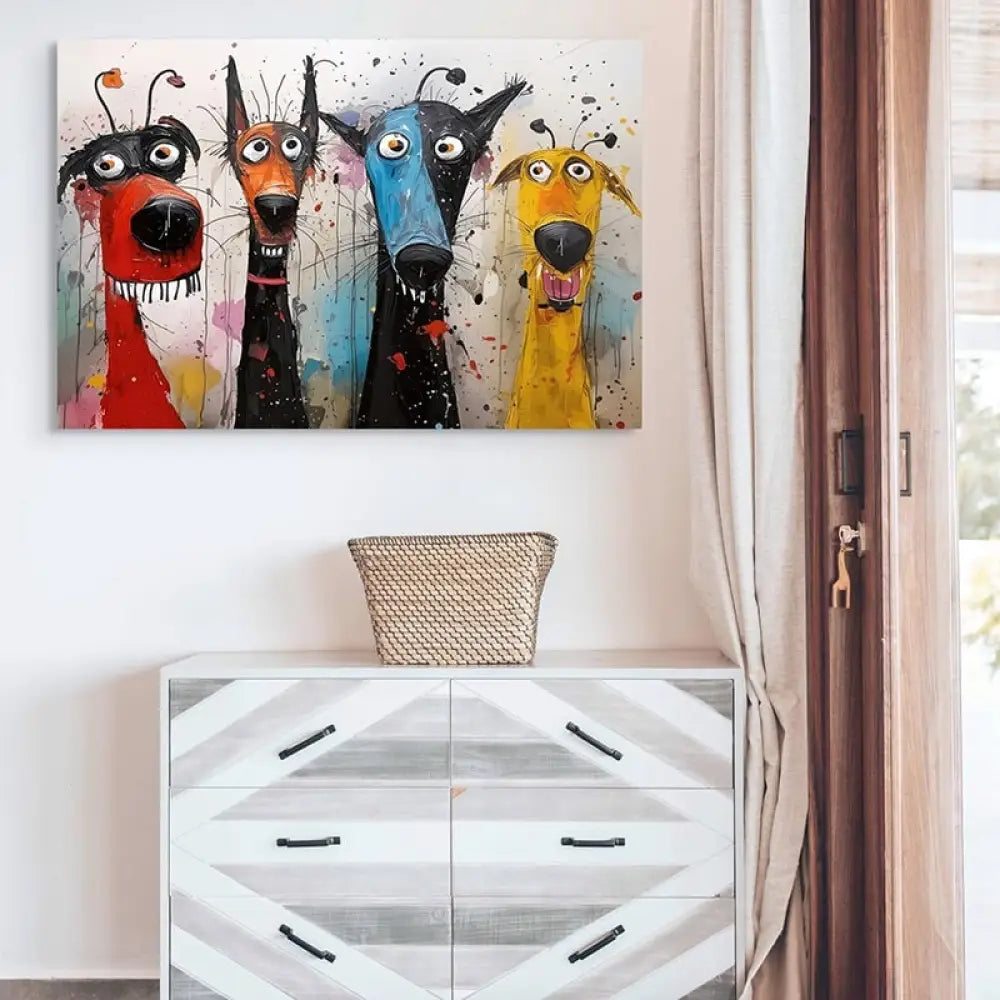 Tableau Chien Crazy Dogs Tableau Chien