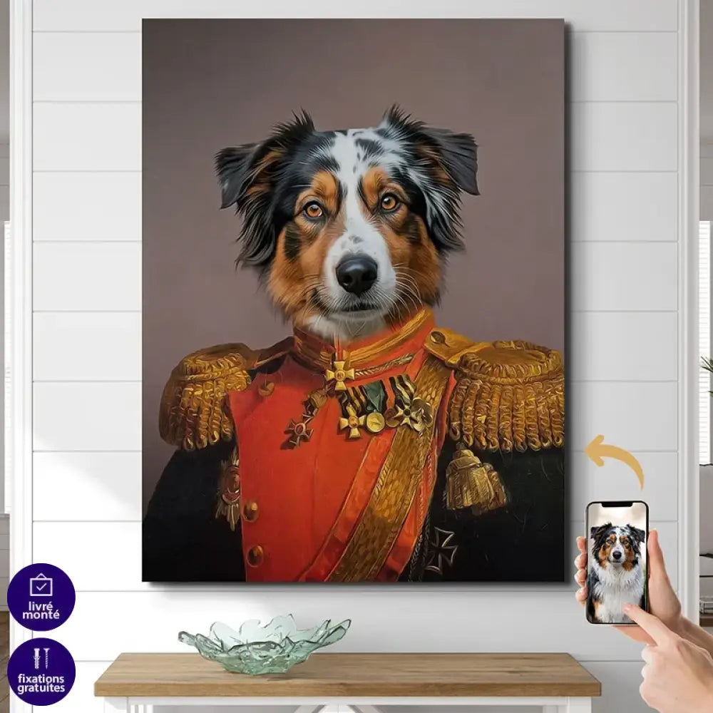 tableau chien personnalisé historique héros de l’empire