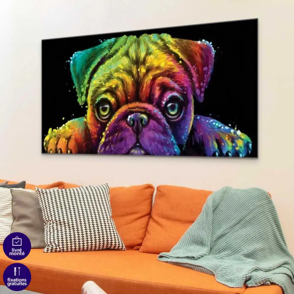 Tableau Chiot Pop Art - Montableaudeco