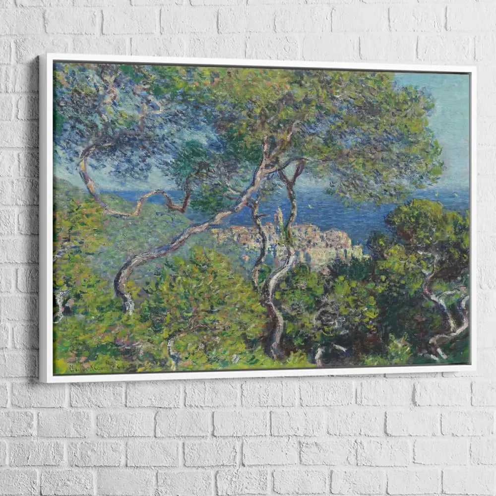 Tableau Claude Monet Villas à Bordighera (1884) 40x60cm / Cadre Blanc Tableau Claude Monet