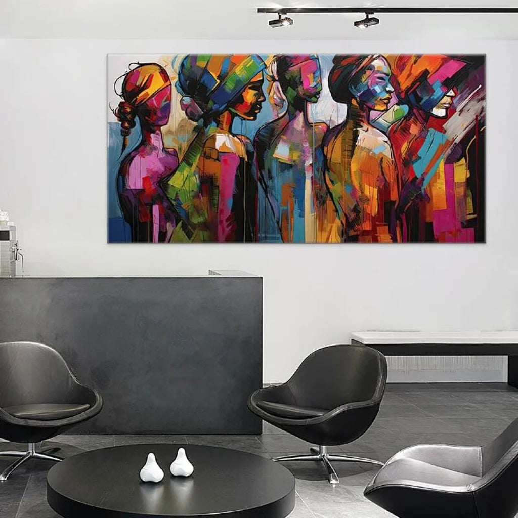 Tableau Contemporain Les Femmes du monde - Montableaudeco