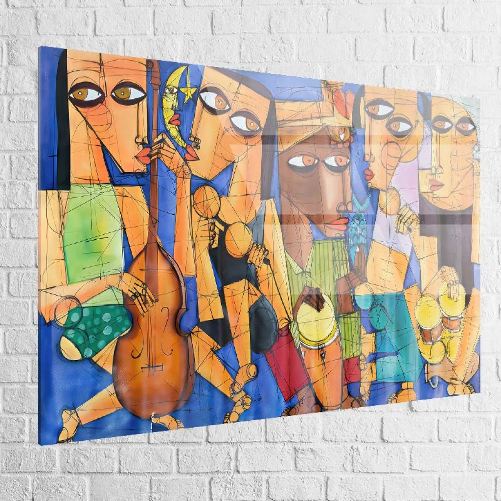 Tableau plexiglas Les Rythmes du Soleil – effet brillant premium pour intérieur design