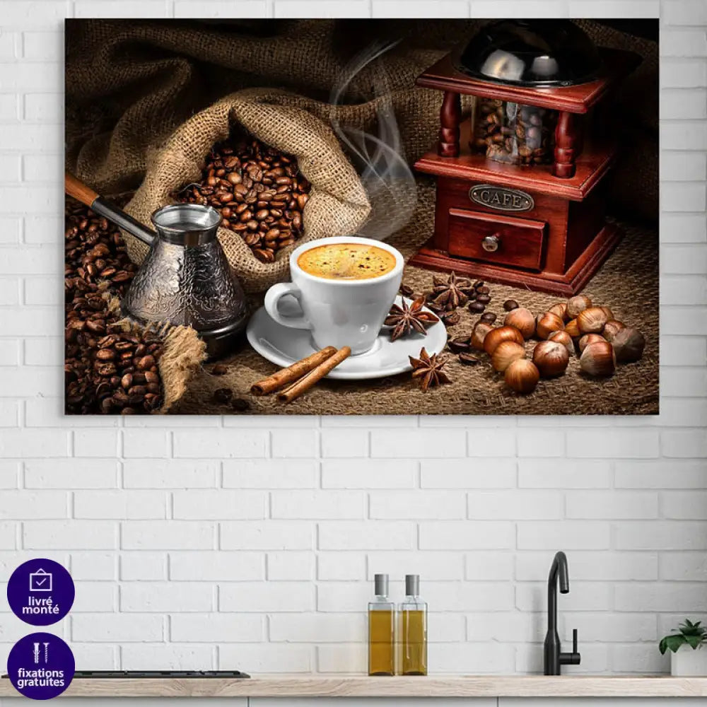 Tableau Cuisine Café et Grain 40x60cm / Affiche sans cadre Tableau Cuisine