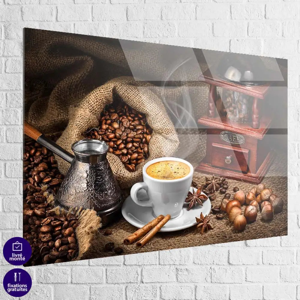 Tableau Cuisine Café et Grain 40x60cm / Plexiglas Tableau Cuisine