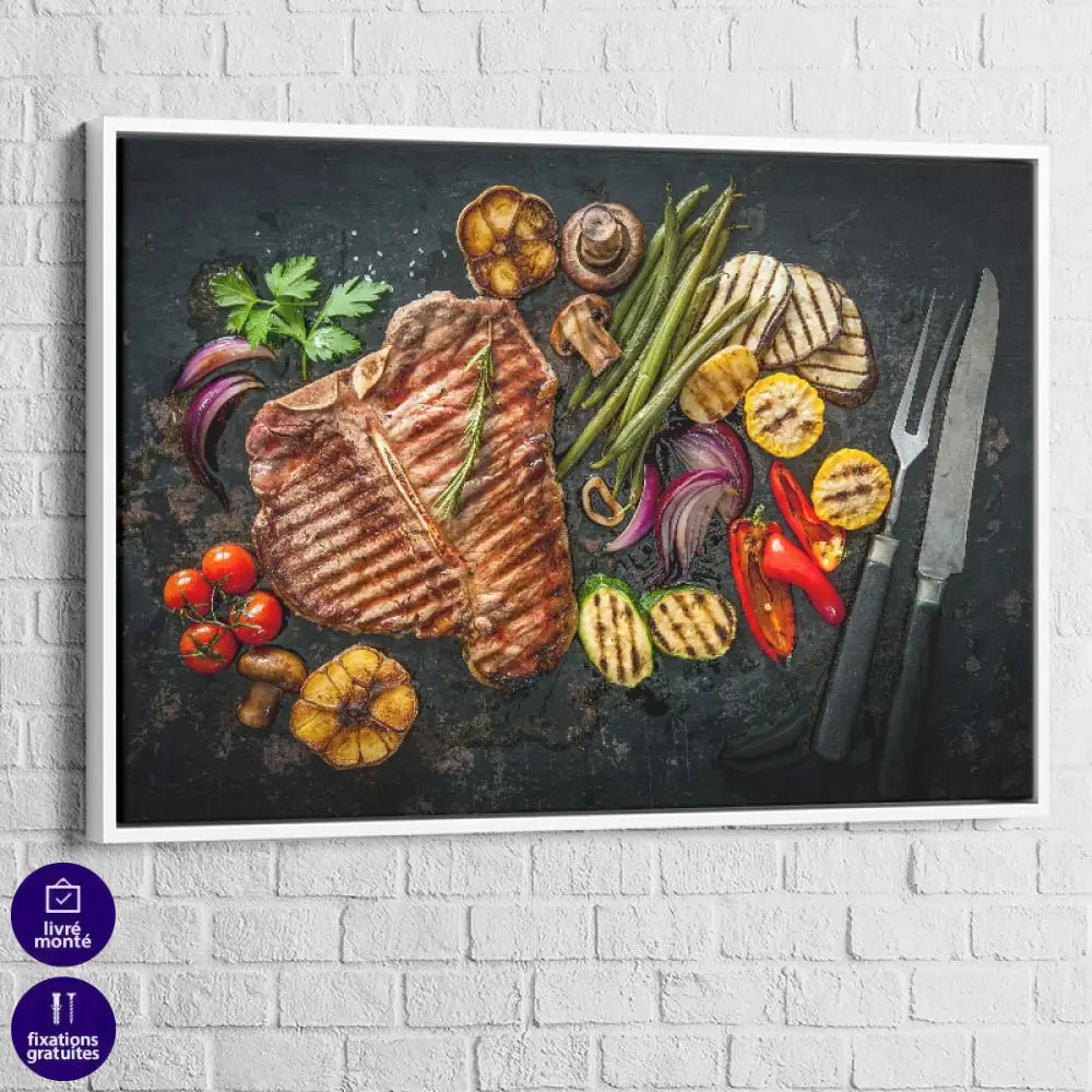 Tableau mural cuisine L’Art du Grill impression haute définition