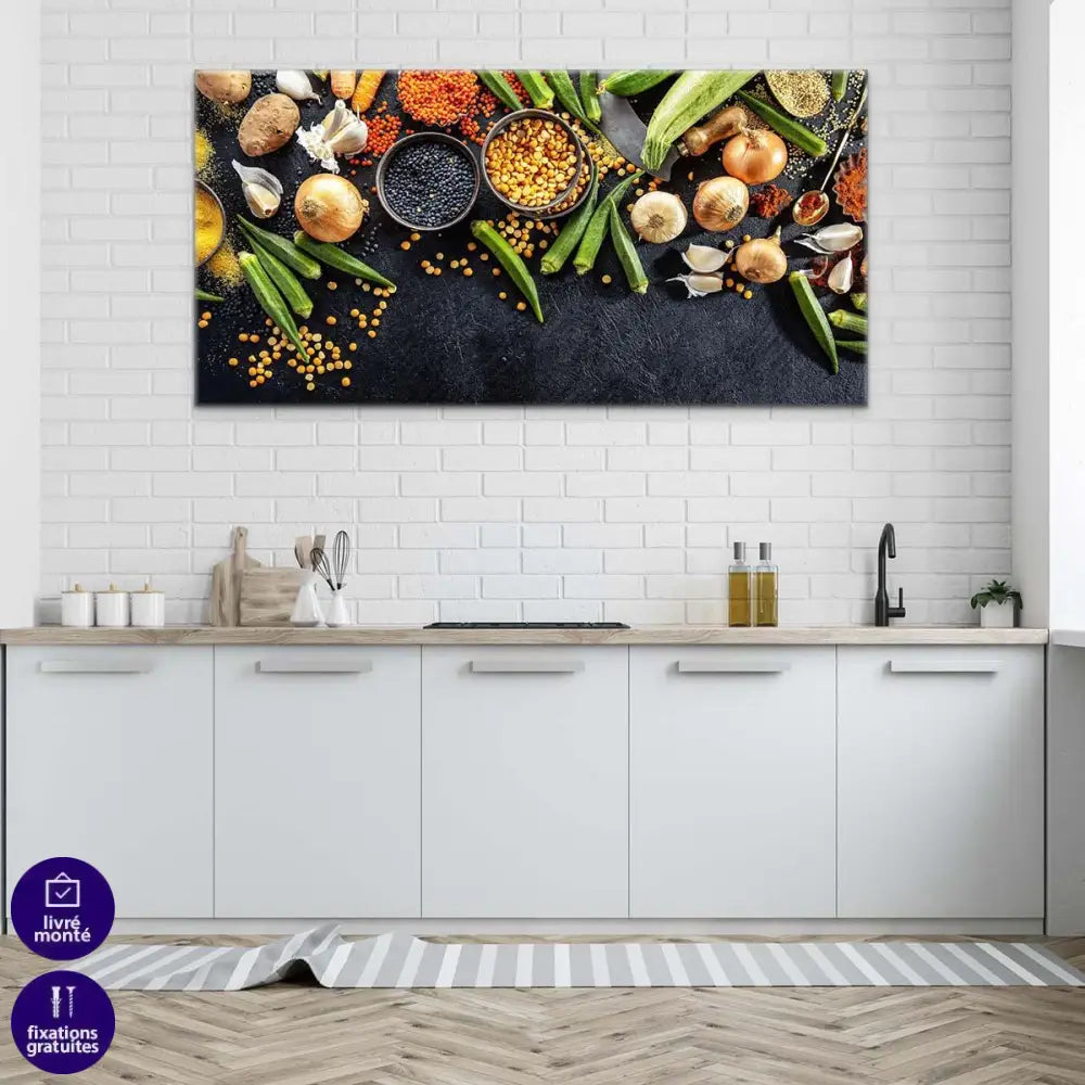 Tableau Cuisine Légumes et Épices - Montableaudeco