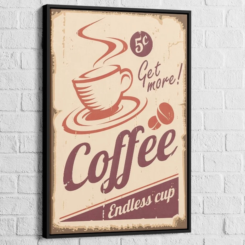 Tableau Cuisine Vintage 60 40x60cm / Cadre Noir Tableau Cuisine