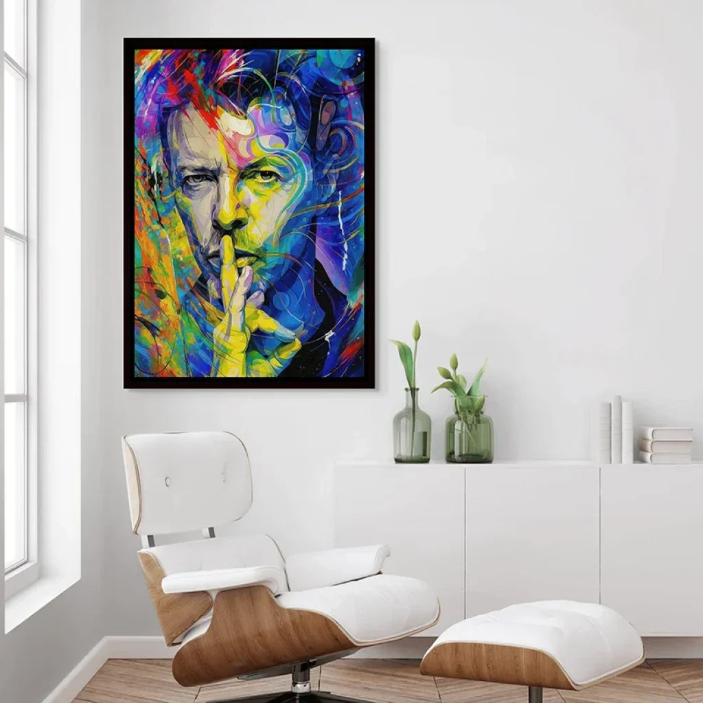 David Bowie pop art poster for living room wall decoration