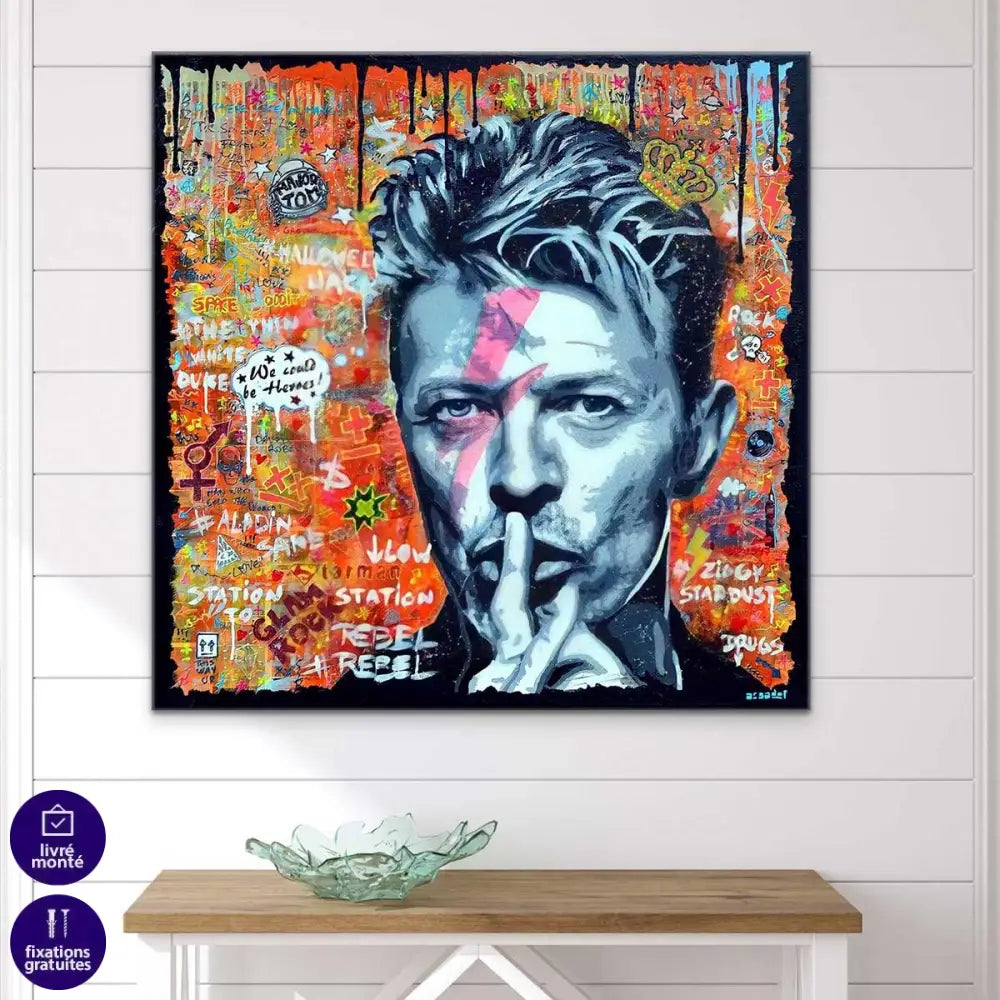 Tableau David Bowie Street Art - Montableaudeco