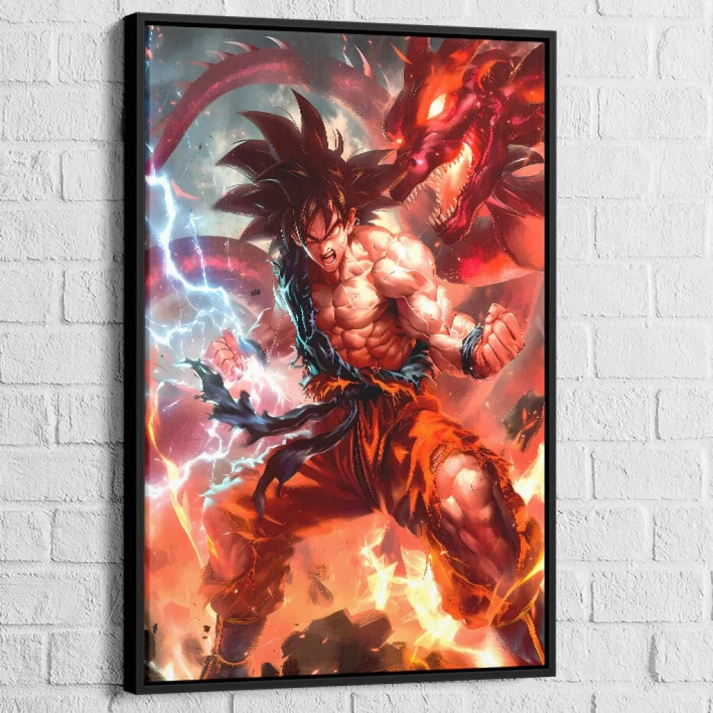 tableau dragon ball art collection goku vs vegeta
