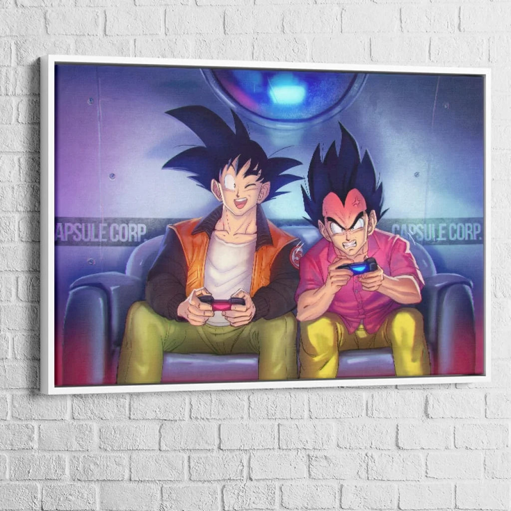 cadre flottant dragon ball goku vegeta bataille console