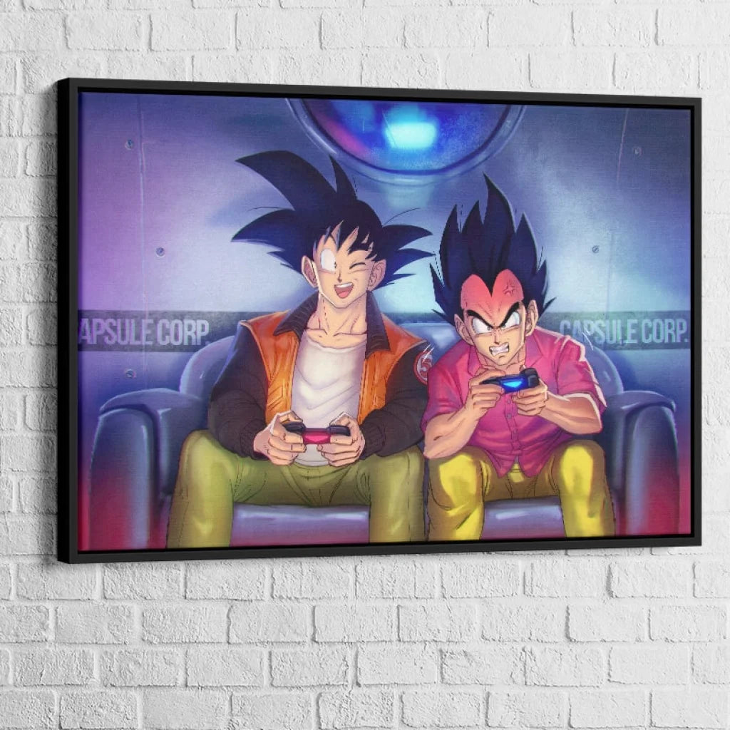 tableau street art dragon ball capsule corp gaming room
