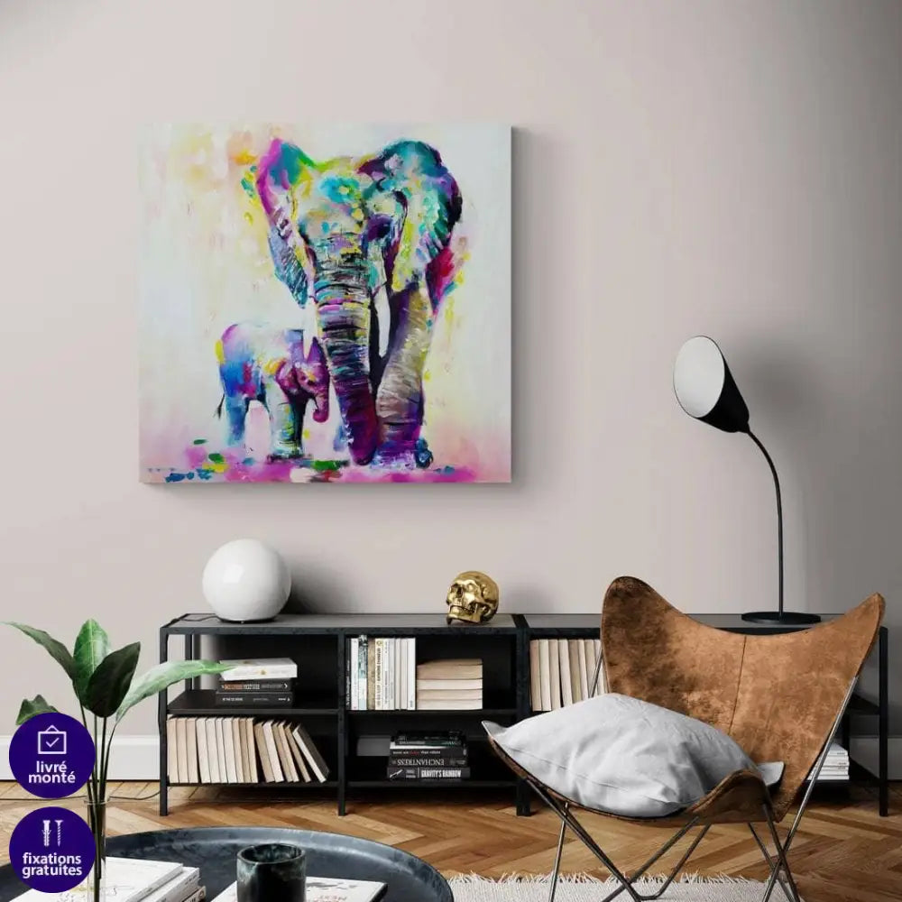 Tableau Eléphant L'Aquarelle - Montableaudeco