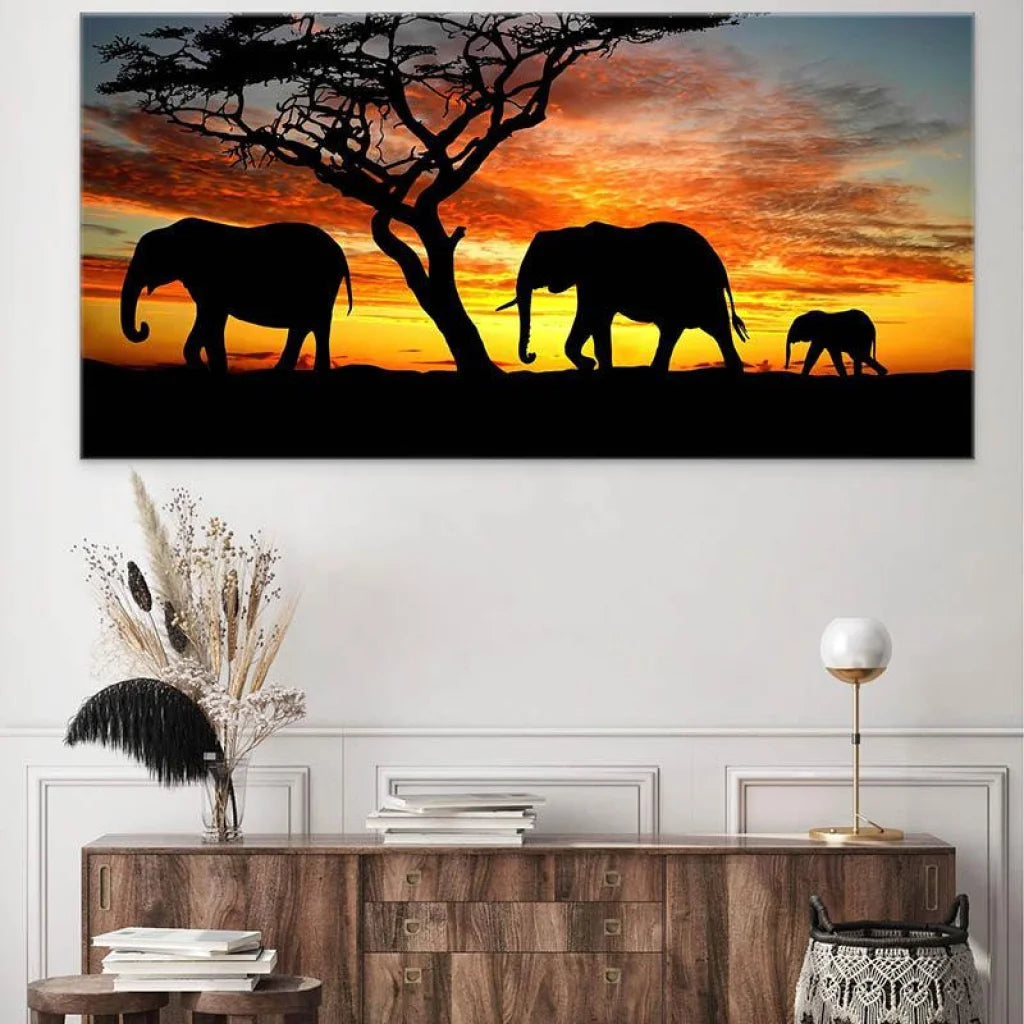 Tableau Eléphant | Paysage D'Afrique | Profitez des Promos -20%