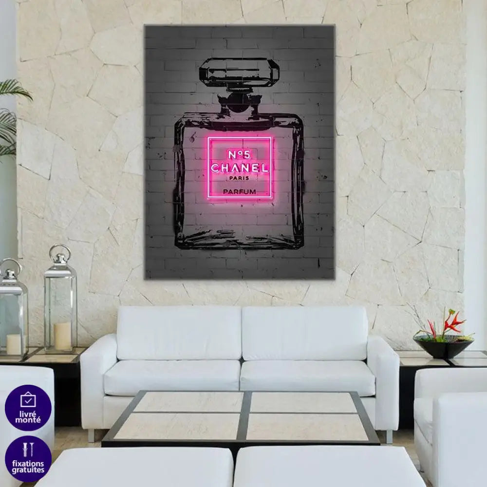 Tableau Fashion Chanel Rose - Montableaudeco