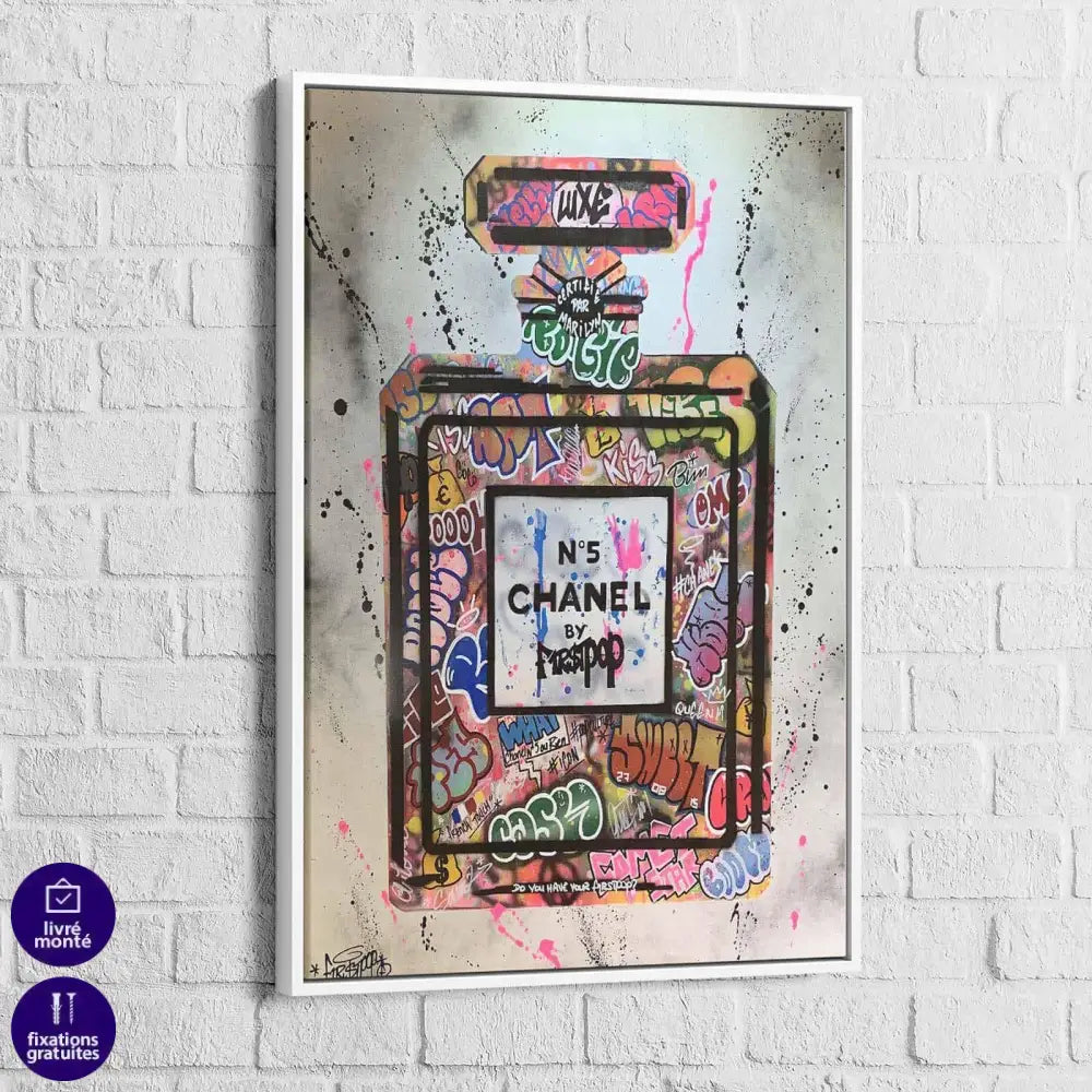 Tableau Fashion N°5 Chanel Graffiti - Montableaudeco