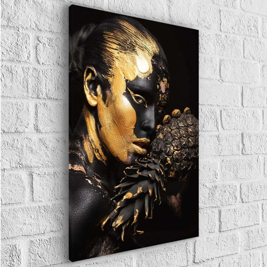 Tableau Fashion Une Femme en Or Collection 3 Pièces - Montableaudeco