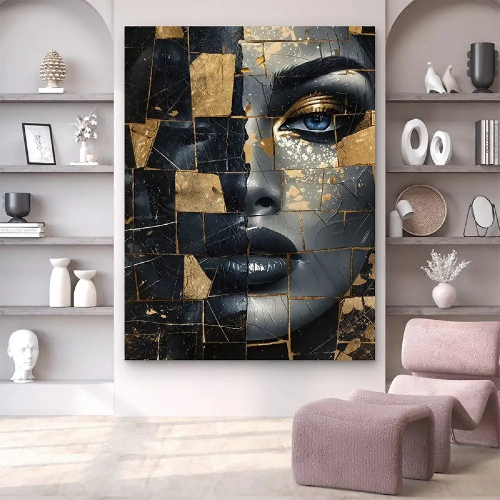 Tableau Femme Beauté Fragmentée pour décoration murale moderne et artistique