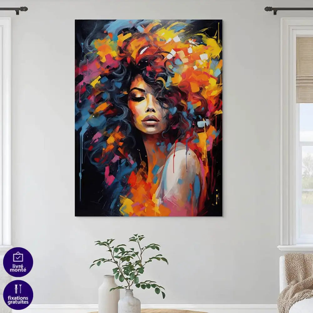 Tableau Femme Black Woman 40x60cm / Affiche sans cadre Tableau Femme
