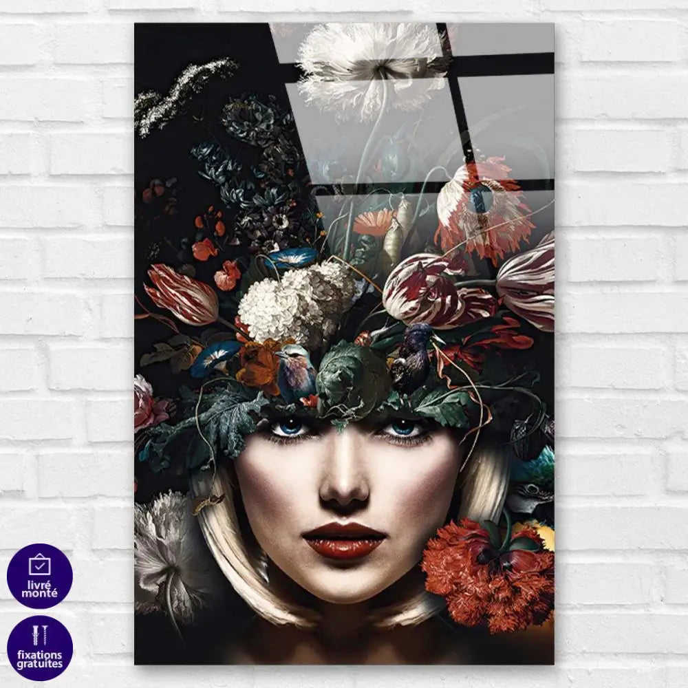 Tableau Femme de Fleurs 3 Pièces - Montableaudeco