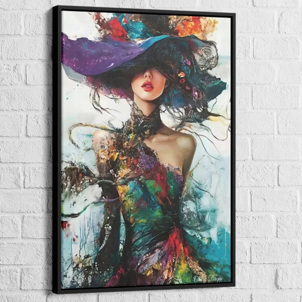 wall art Glamour wall art Black Floating Frame