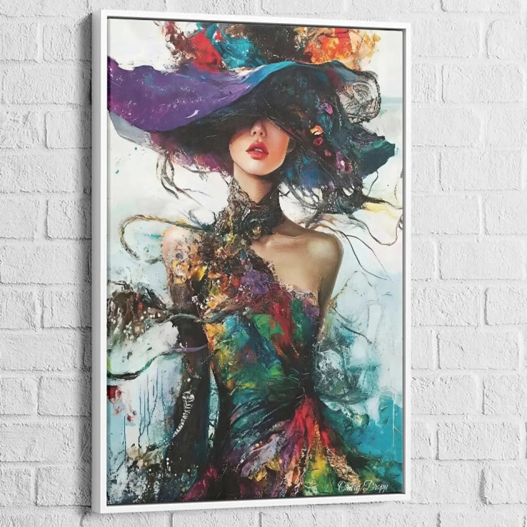 wall art Glamour wall art White Floating Frame