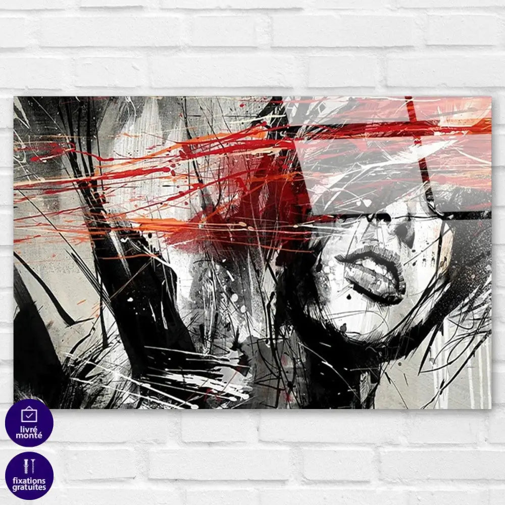 Tableau Femme Le Rouge sur le Noir - Montableaudeco