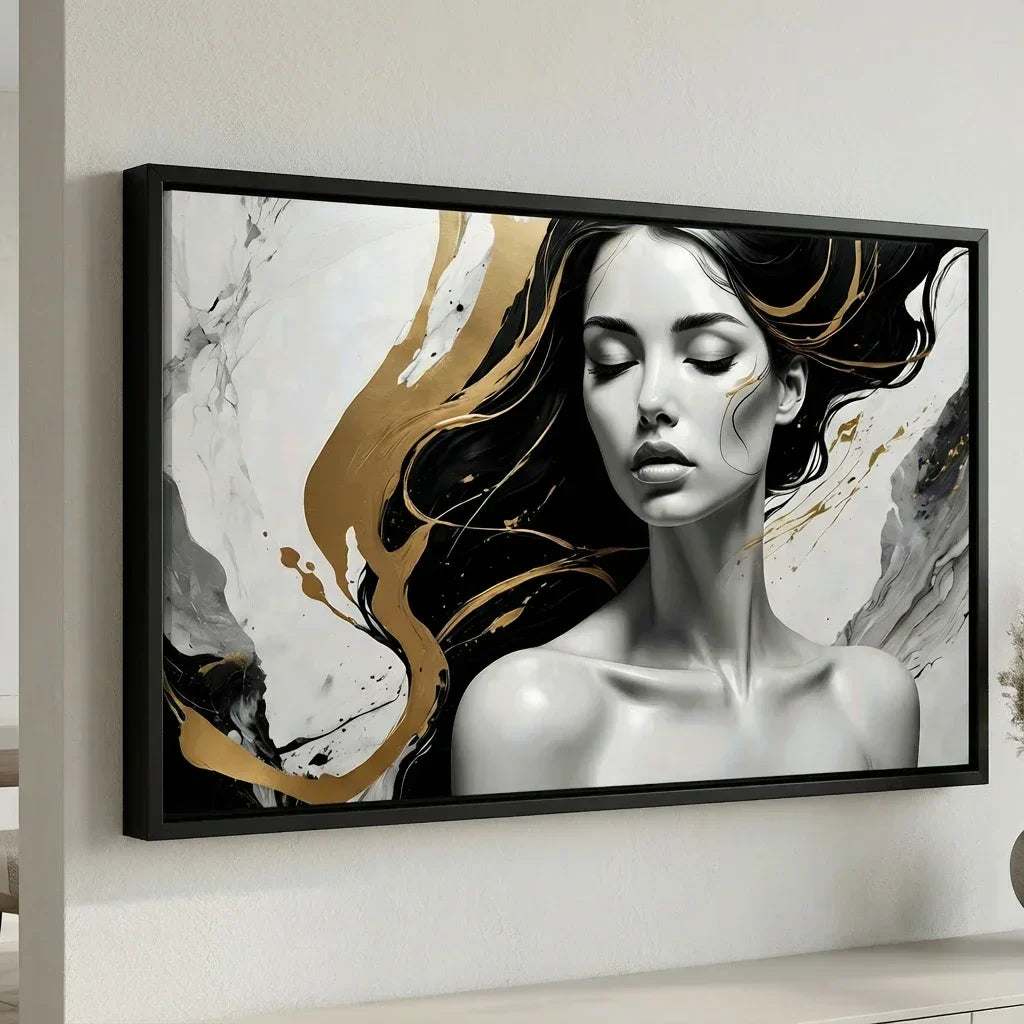 wall art decoration wall art modern art black and gold