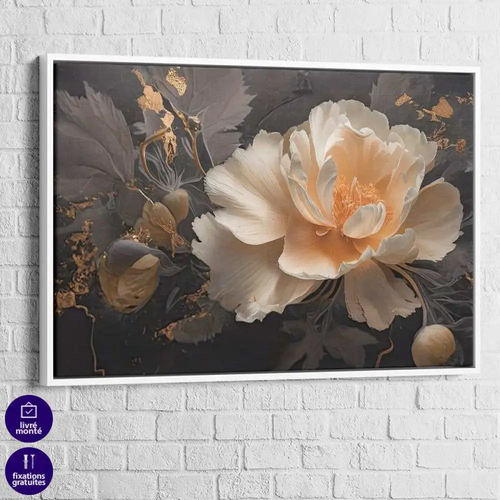 Tableau Fleur | Renaissance Dorée | Offre De Bienvenue -20% d