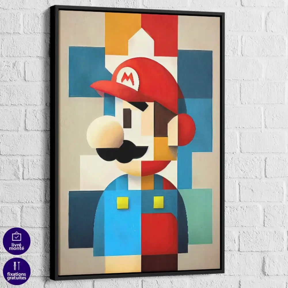 Tableau Gaming Mario Mondrian Style 3