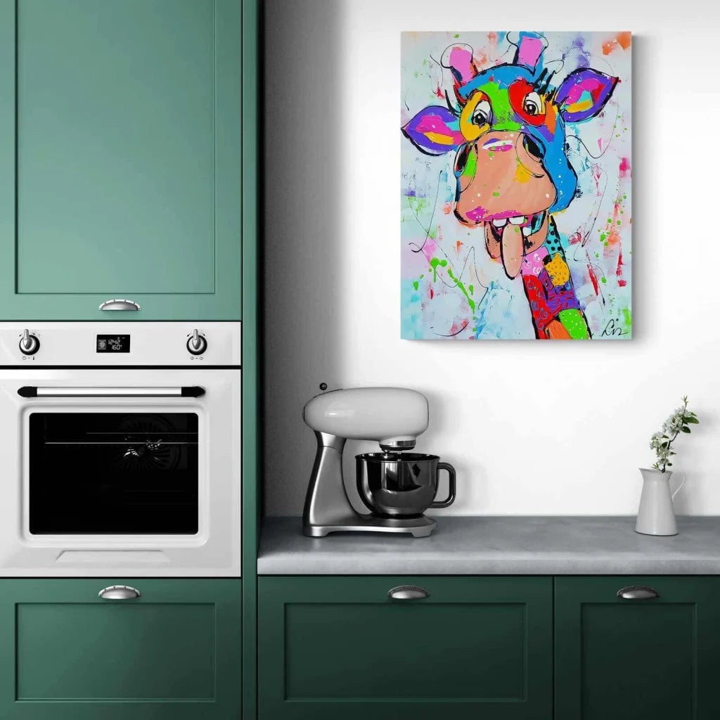 Tableau Girafe Colorée - Montableaudeco