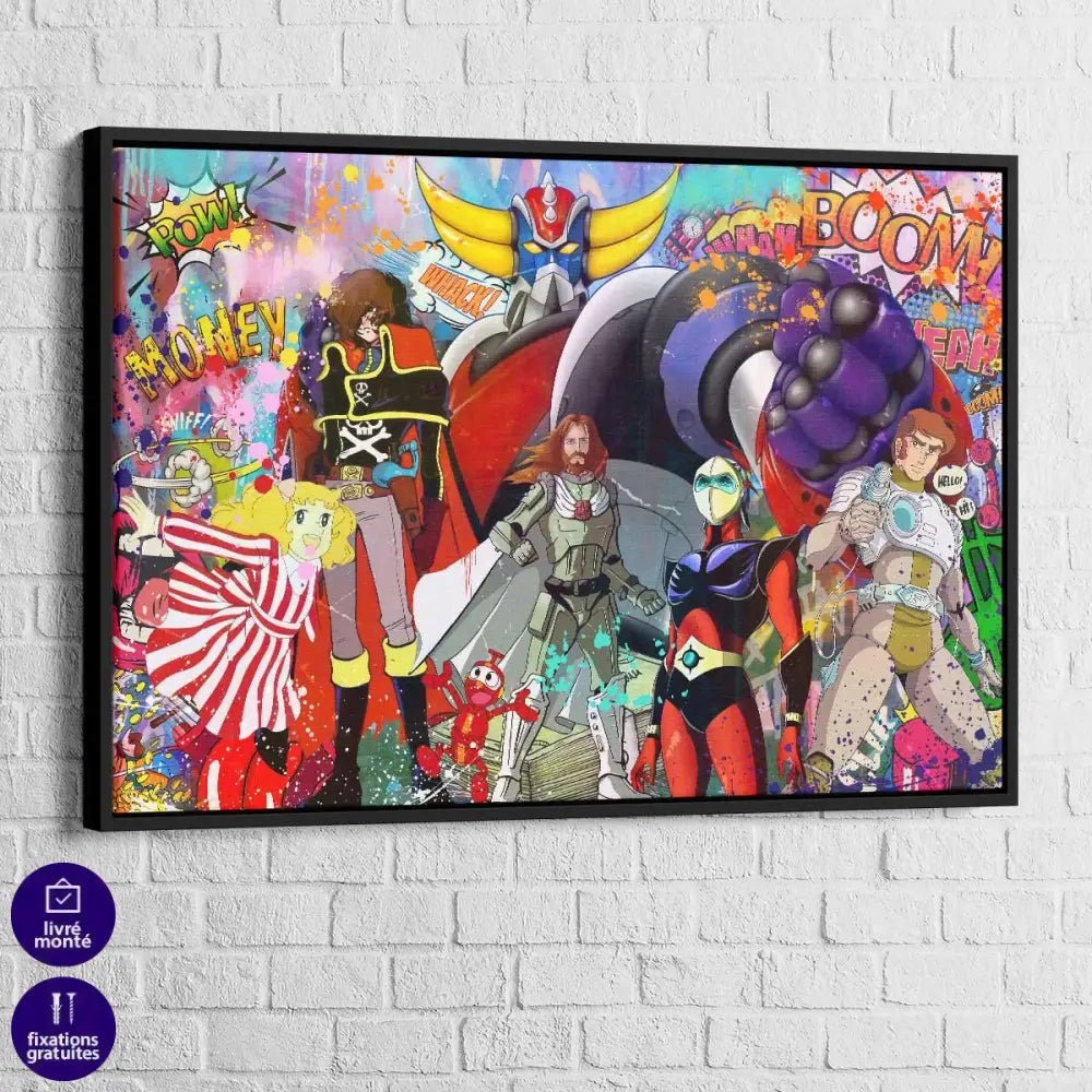 Tableau Goldorak et les amis - Montableaudeco